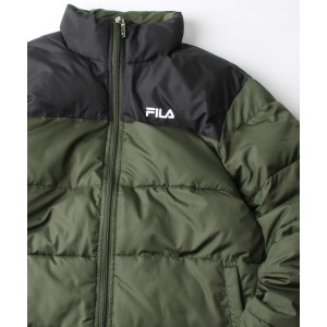 FILA Logo Padding Jacket - Black/ Khaki